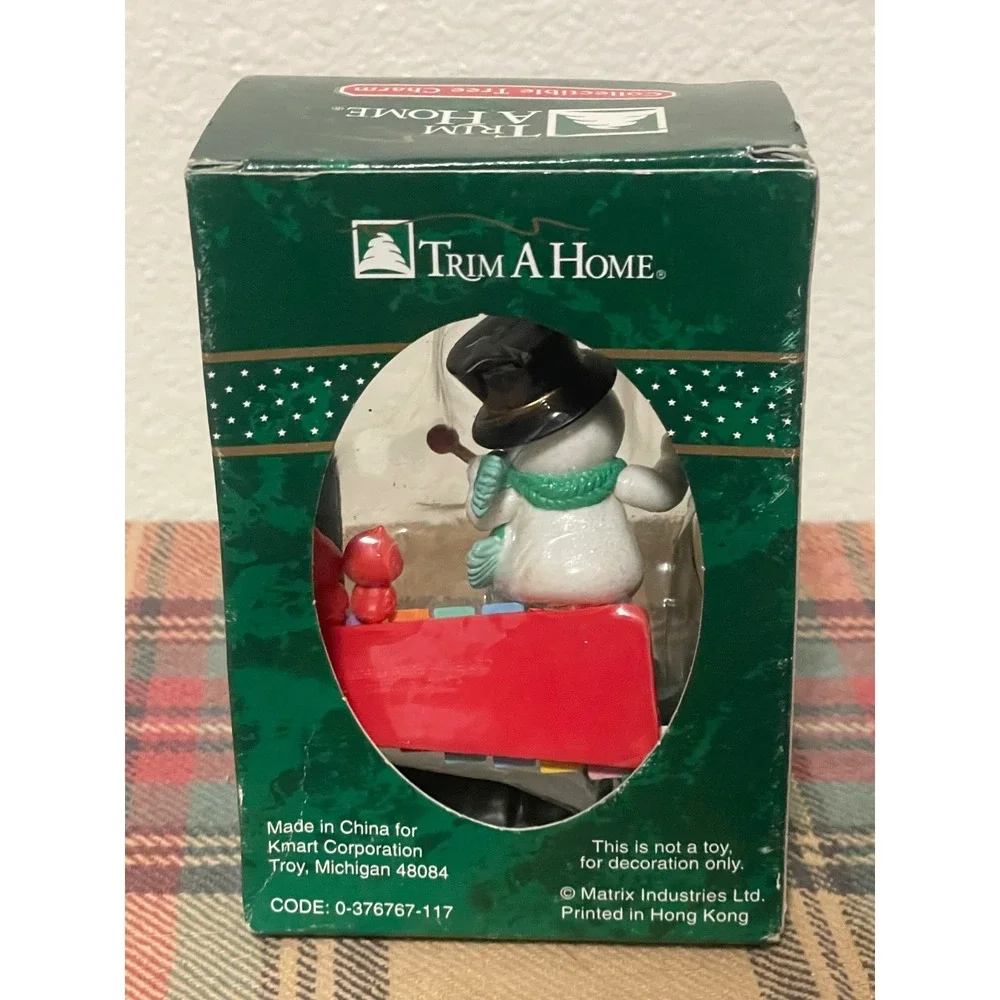 VTG Trim A Home Snowman Xylophone Ornament Unisex OS Multicolor New‎ Noel Tree